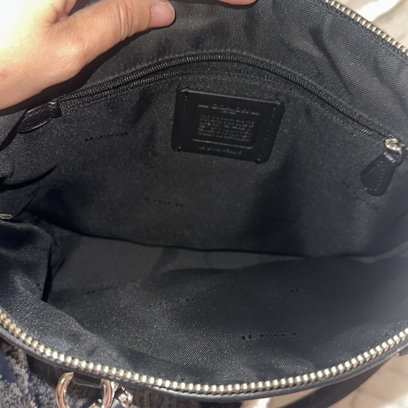 COACH Black/Grey Signature Canvas and Leather Prairie Satchel - Picture 3 of 4